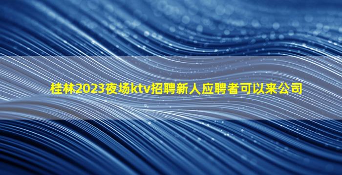 桂林2023夜场ktv招聘新人应聘者可以来公司